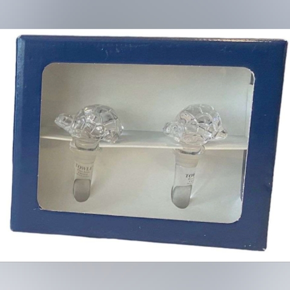 Turtle Crystal Bottle Stoppers Set - Picture 1 of 5